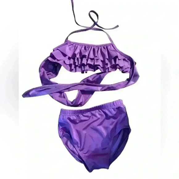 Other - Girls Purple‎ High waited Halter Bikini, New! Size 8